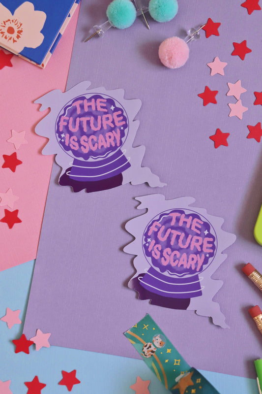 Scary Future Crystal Ball Sticker
