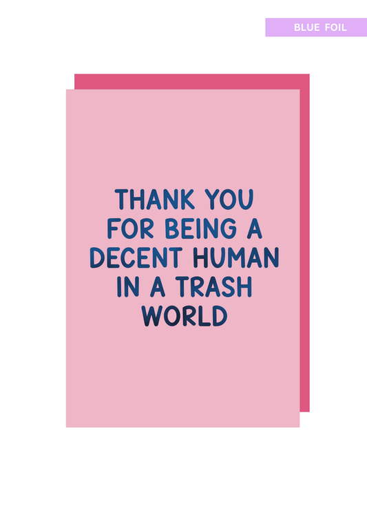 Thank You for Being a Decent Human Being Greeting Card