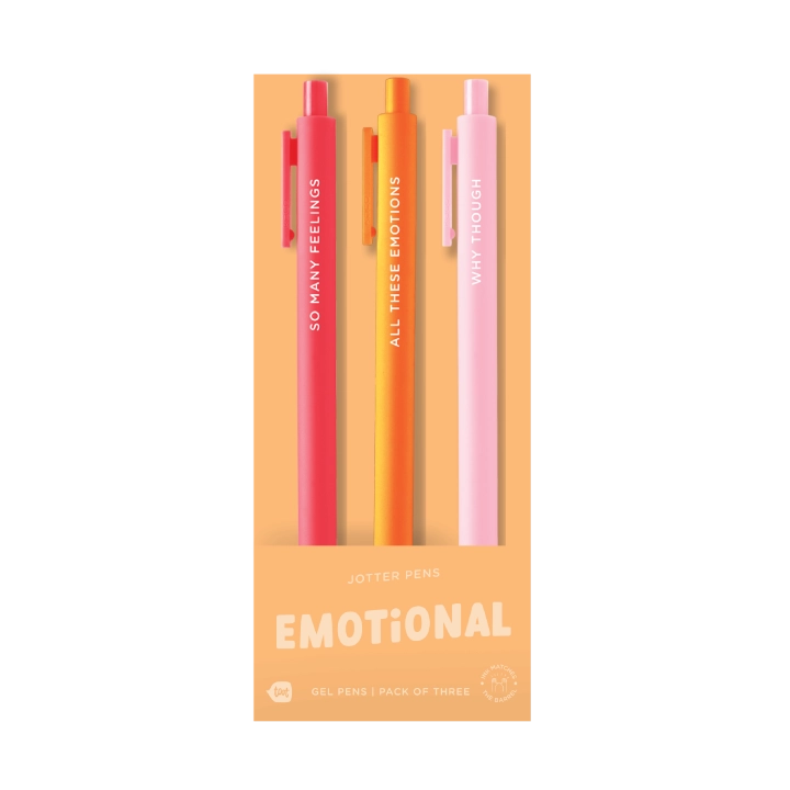 Emotional Pen Jotter Pens, 3 Pack