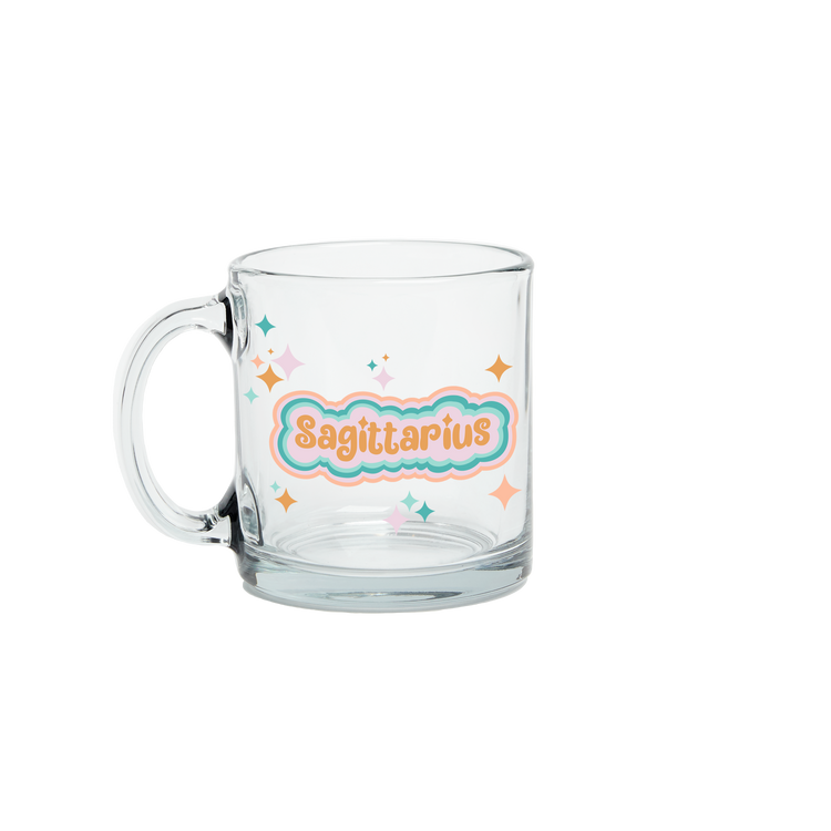 Sagittarius Astrology Clear Glass Mug