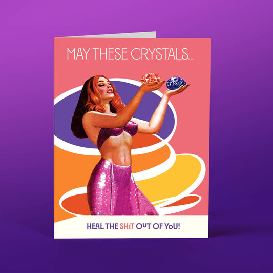 Healing Crystals Greeting Card