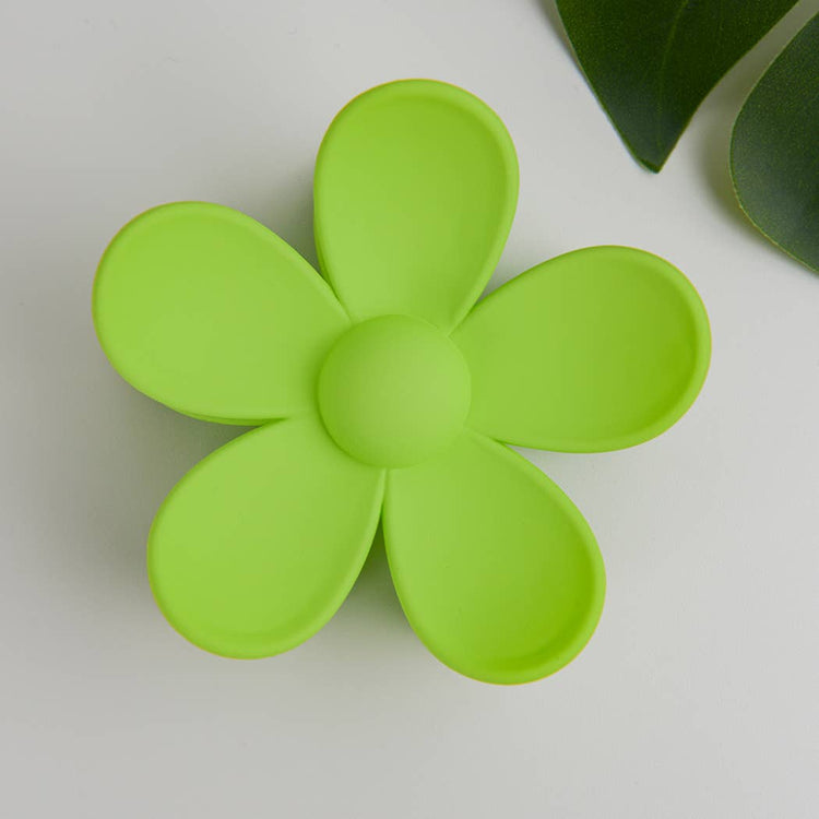 Light Green Flower Hair Claw Clip