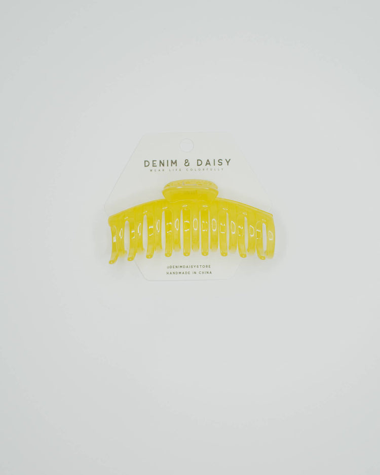 Yellow Translucent Gloss Hair Claw Clip