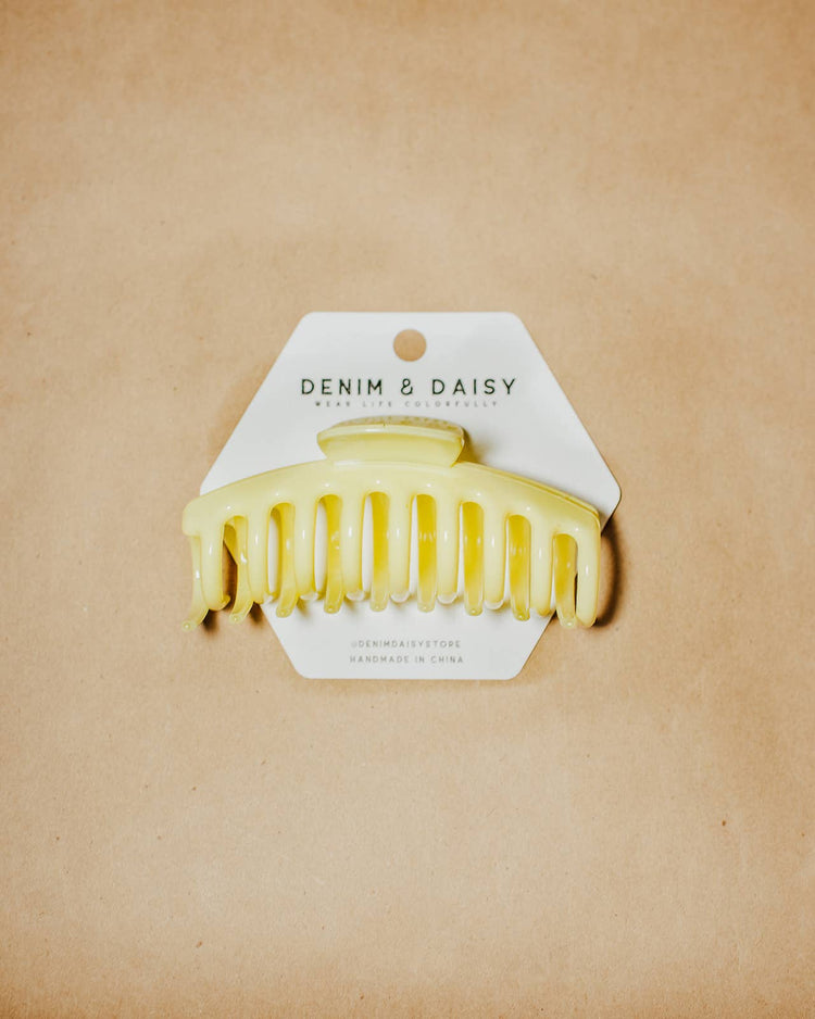 Yellow Pastel Gloss Hair Claw Clip