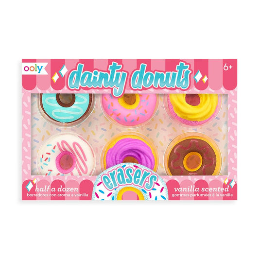 Dainty Donuts Scented Erasers, Set of 6