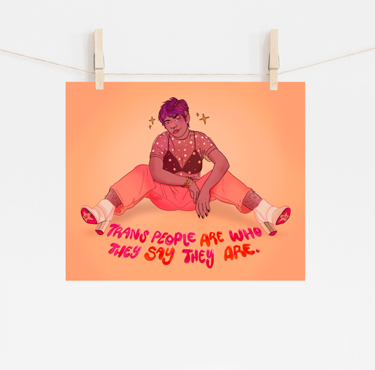 Trans People Are Who They Say They Are Art Print