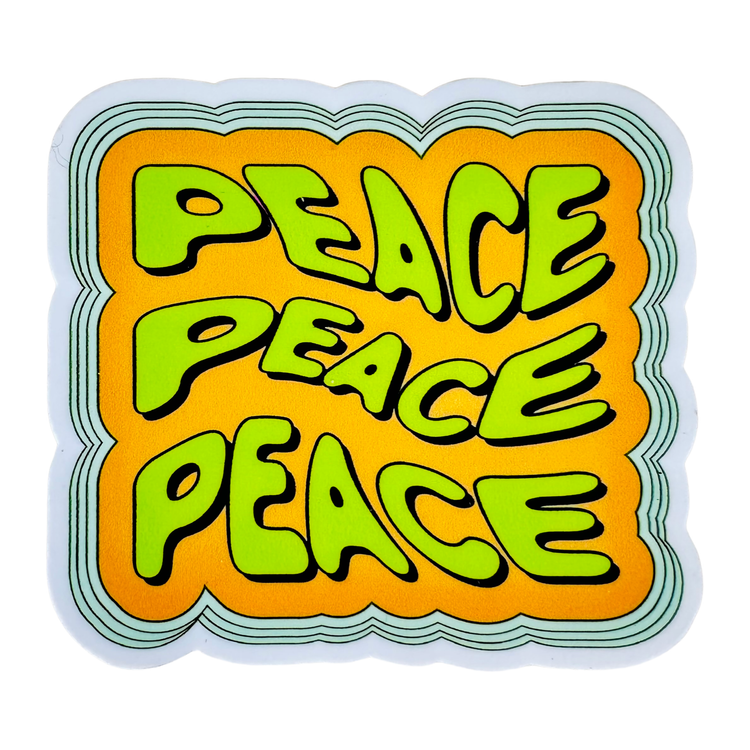 Wavy Peace Sticker