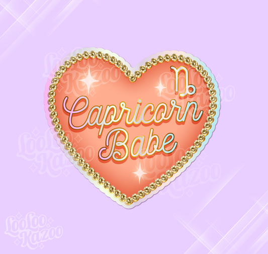 Capricorn Zodiac Babe Sticker