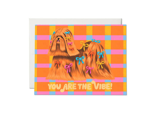 Puppy Vibe Greeting Card