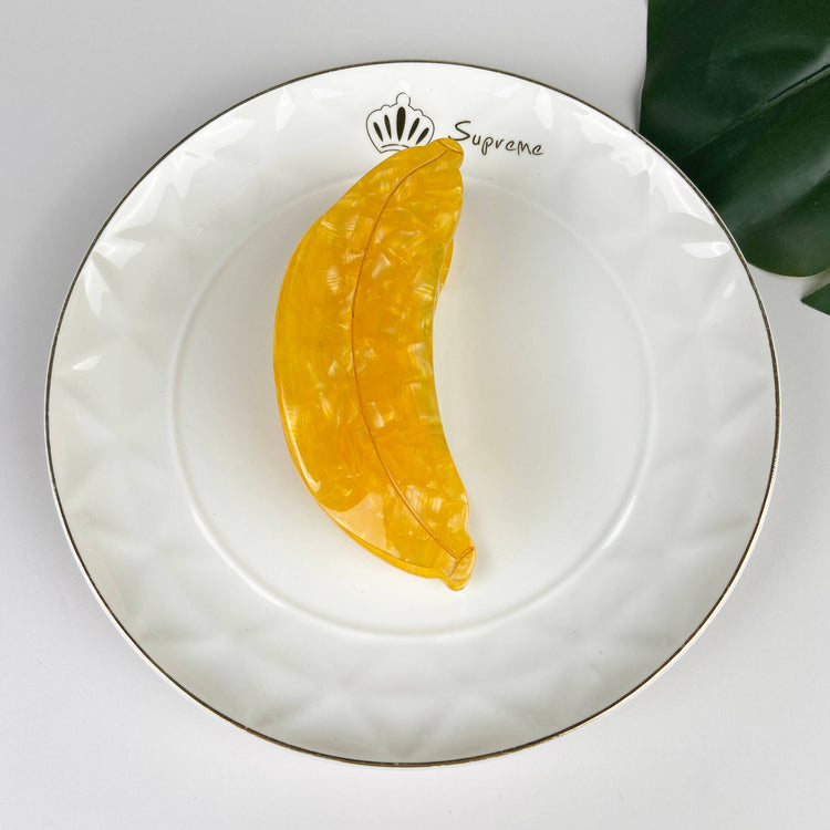 Banana Hand Painted Fruit Hair Claw Clip