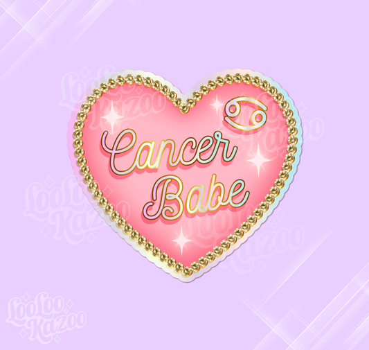 Cancer Zodiac Babe Sticker