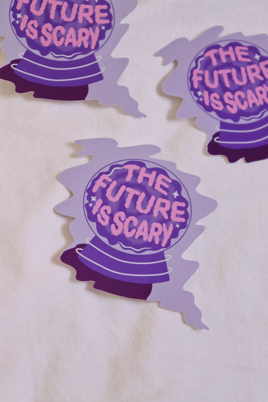 Scary Future Crystal Ball Sticker