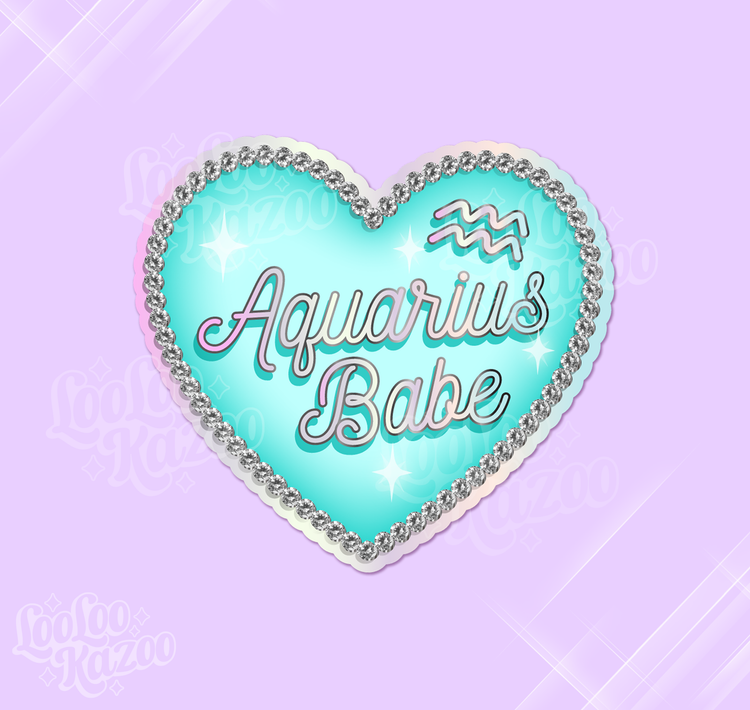 Aquarius Zodiac Babe Sticker