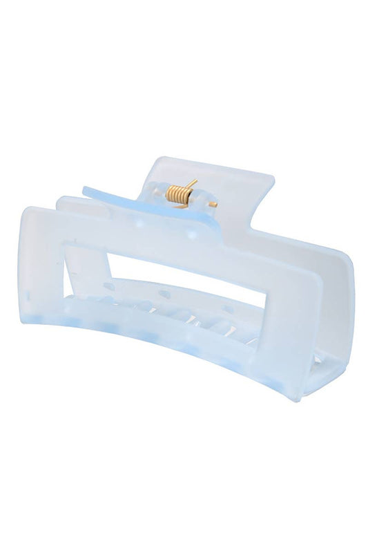 SALE - Jelly Blue Rectangle Hair Claw Clip