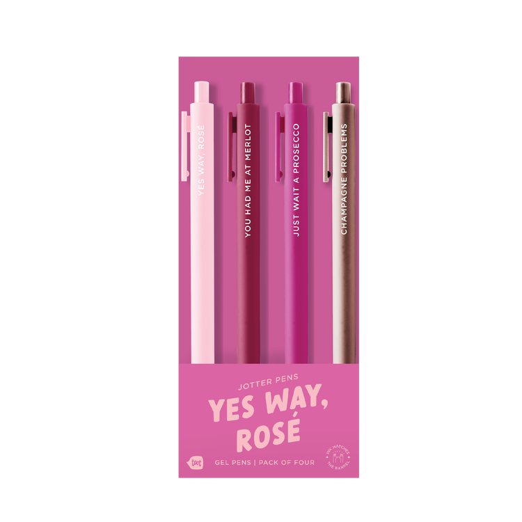 Yes Way Rose Jotter Pens, 4 Pack