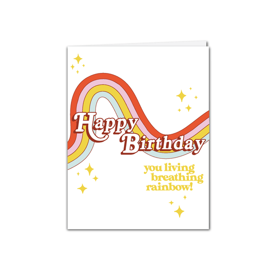 Living Rainbow Birthday Greeting Card