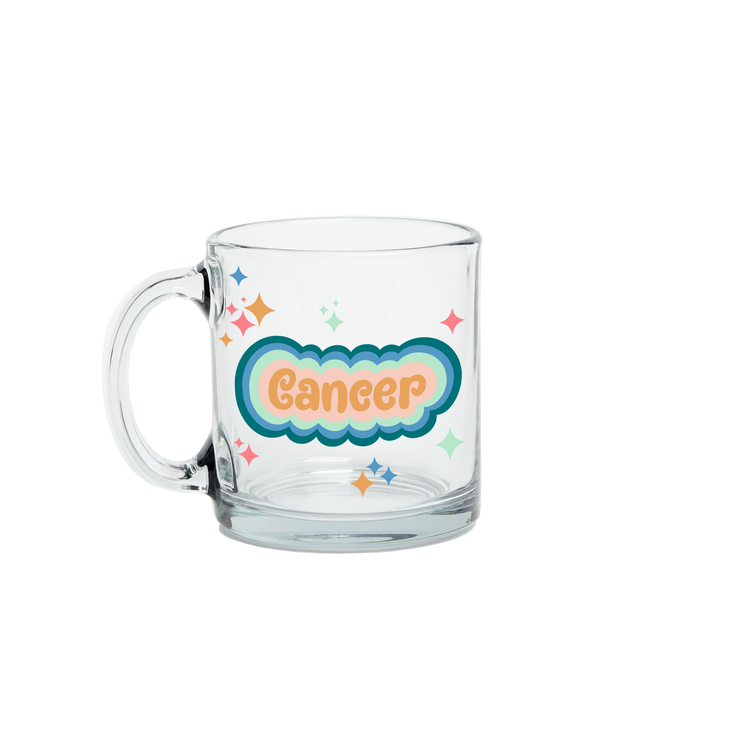 Cancer Astrology Clear Glass Mug