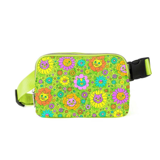 Spring Floral Kitty Belt Bag