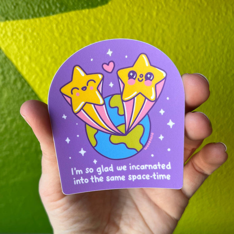 Space Time Star Babes Sticker