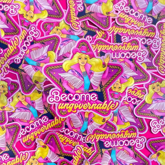 Become Ungovernable Glitter Sticker