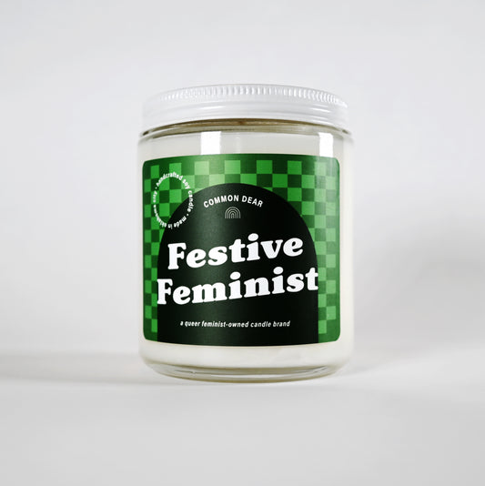 Festive Feminist Holiday Soy Candle