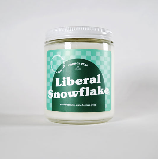SALE - Liberal Snowflake Holiday Soy Candle
