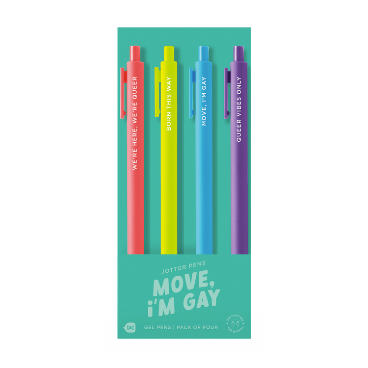 Move I'm Gay Jotter Set, 4 Pack