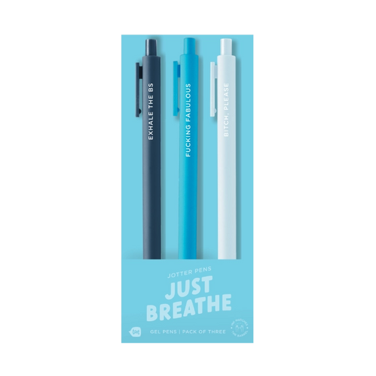 Just Breathe Jotter Pens, 3 Pack