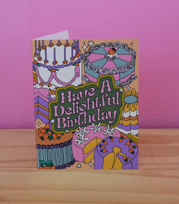 Delightful Birthday Greeting Card