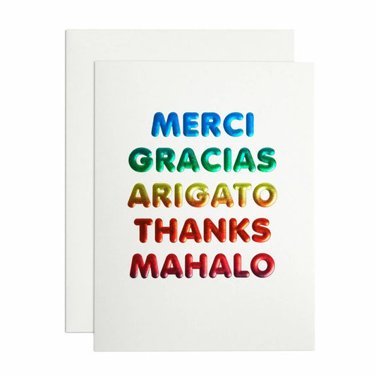 Thanks Languages Thank You Greeting Card