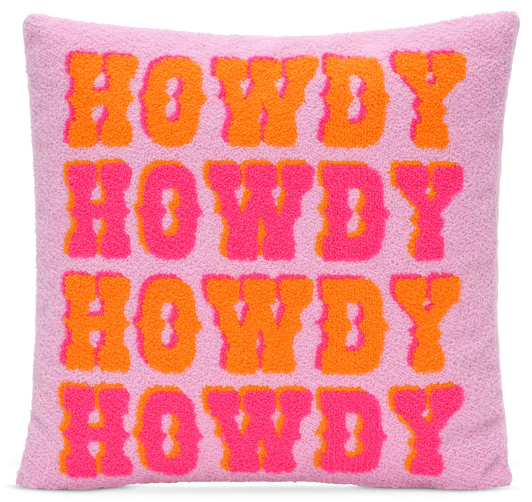 Howdy Chenille Plush Pillow