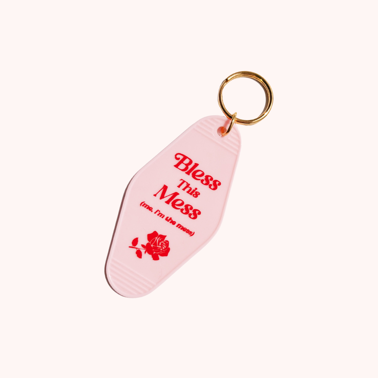 Bless This Mess Motel Keychain