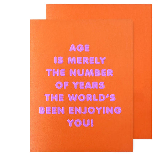 Age is a Number Birthday Greeting Card