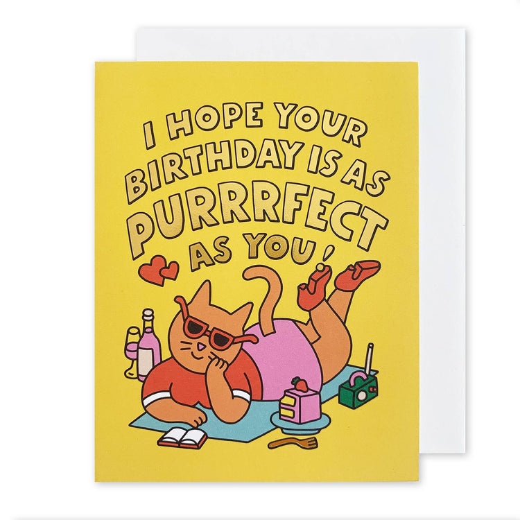 Purrrfect Birthday Greeting Card