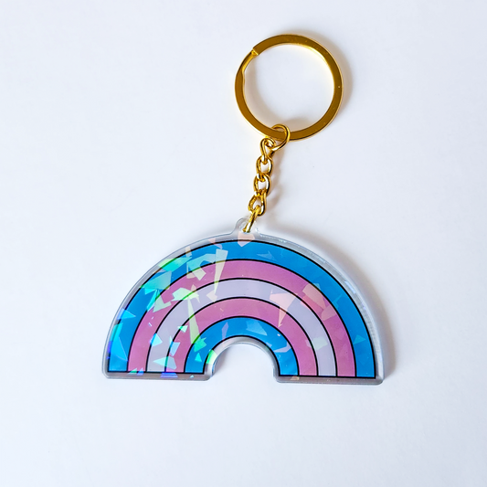 SALE - Trans Holographic Keychain