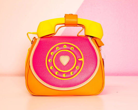 Pink/Orange Phone Convertible Handbag