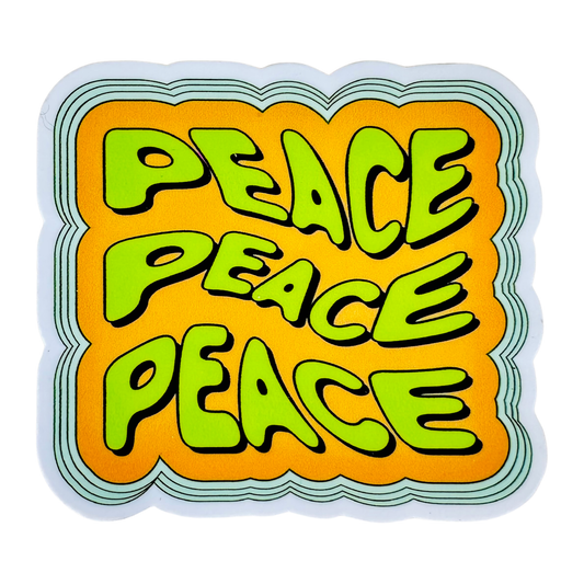 Wavy  Peace Sticker