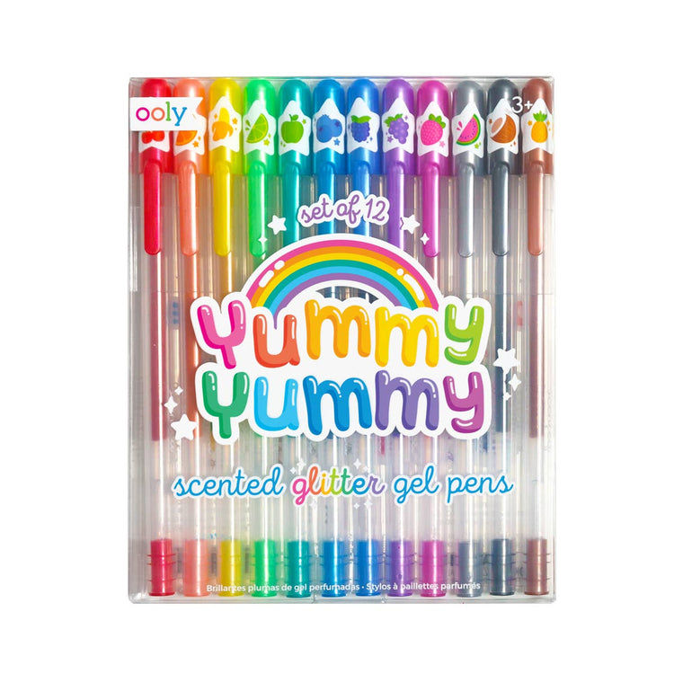 Yummy Yummy Scented Glitter Gel Pens, Set of 12