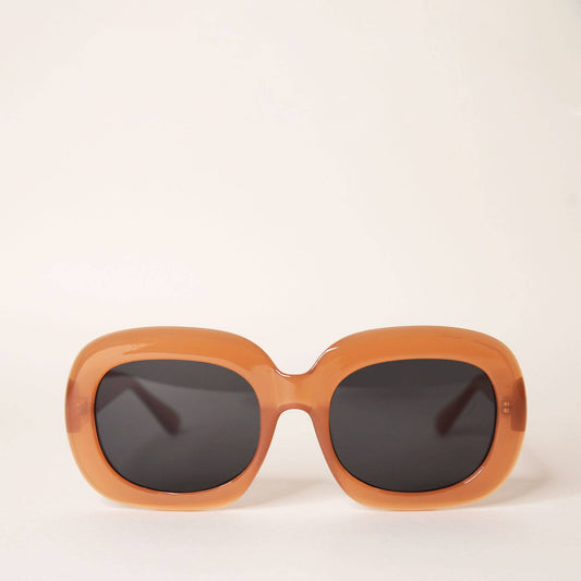 Tan Oval Sunglasses