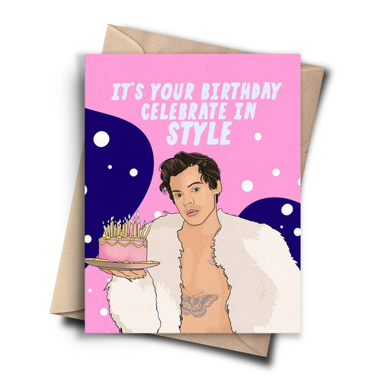 Harry Styles Funny Birthday Greeting Card