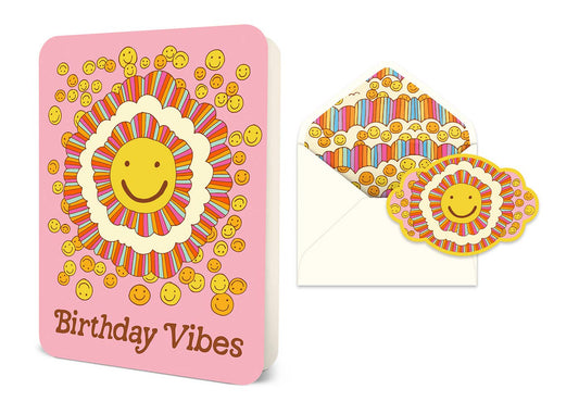 Happy Birthday Vibes Deluxe Greeting Card