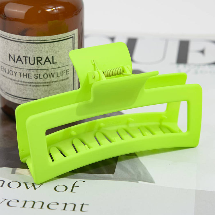 Green Extra Large Rectangle Hair Claw Clip