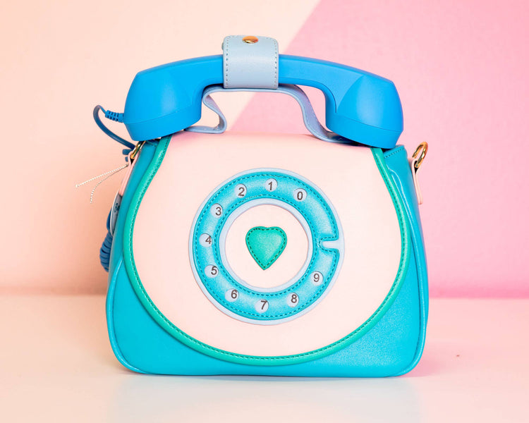 Blue/Pink Phone Convertible Handbag