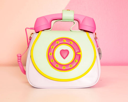 Mint/Pink Phone Convertible Handbag