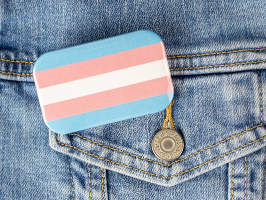 SALE-Transgender Flag Pinback Button