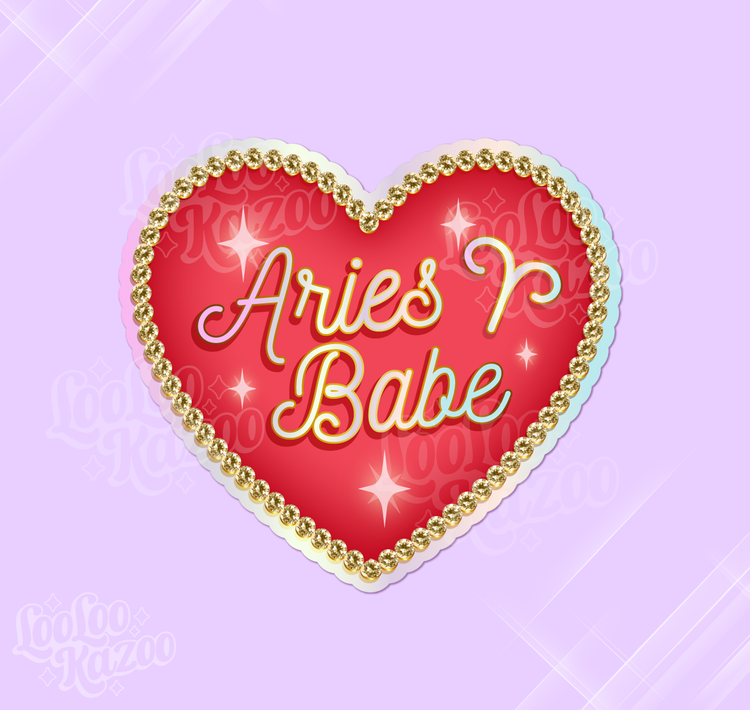 Aries Zodiac Babe Sticker