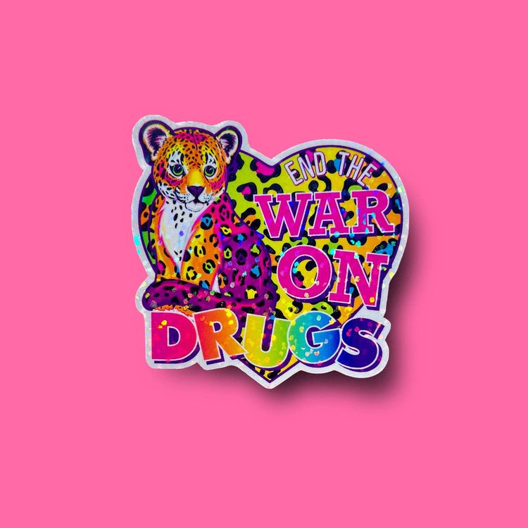 End The War On Drugs Glitter Sticker