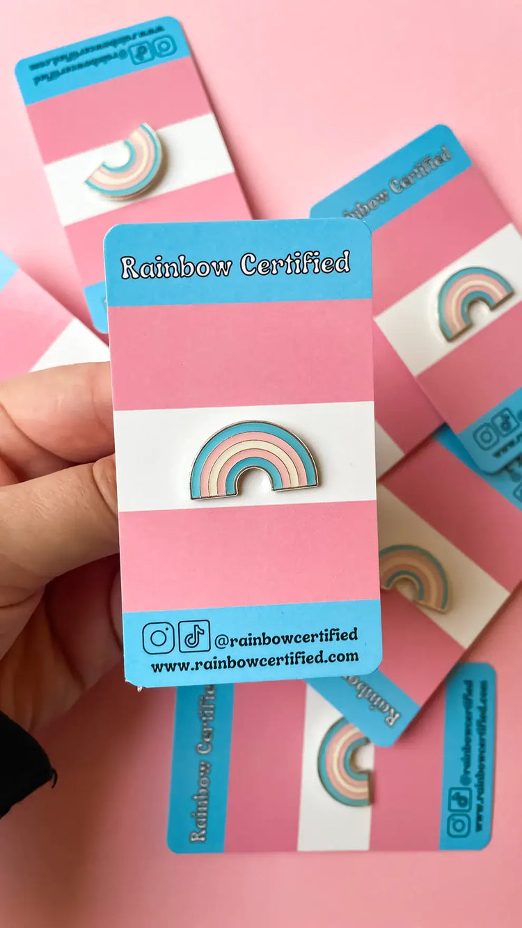 Transgender Rainbow LGBTQ+ Enamel Pin
