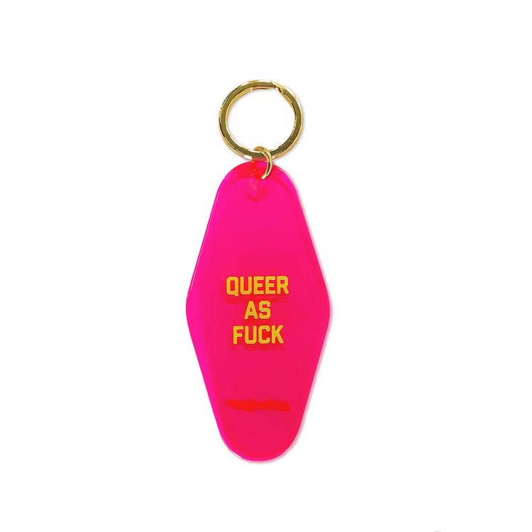 Queer As Fuck Motel Keychain