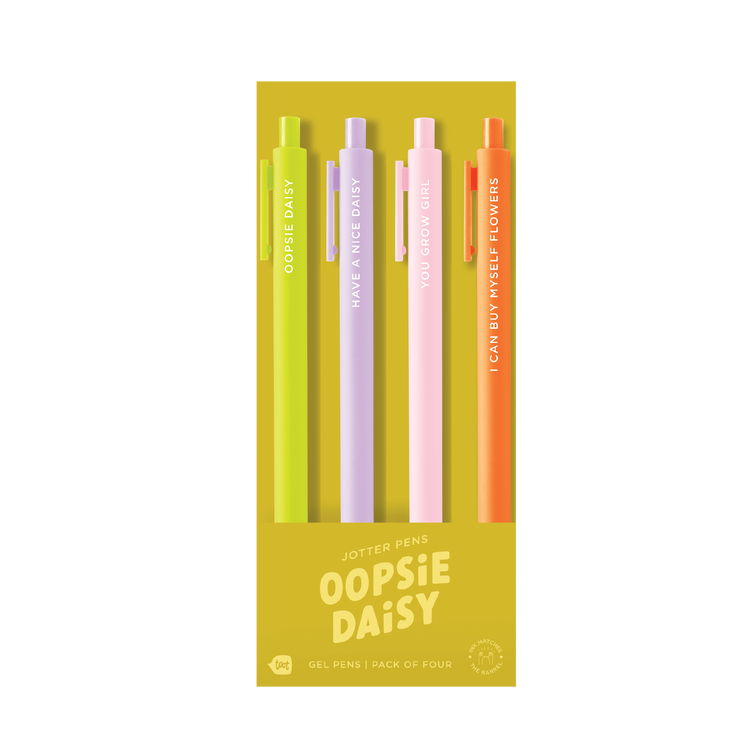 Oopsie Daisy Jotter Pens, 4 Pack